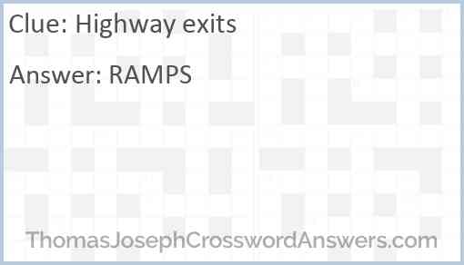 Highway exits Answer