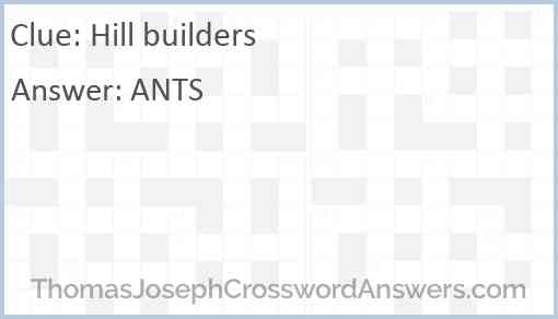 Hill builders Answer
