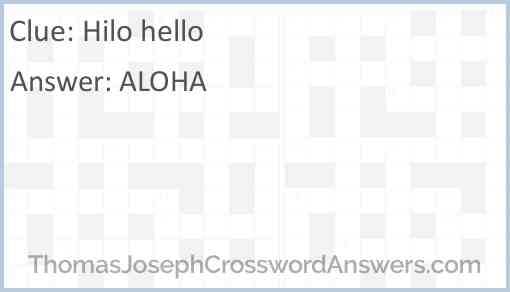 Hilo “Hello!” Answer