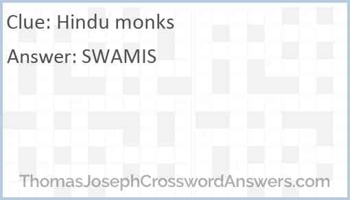 Hindu monks Answer