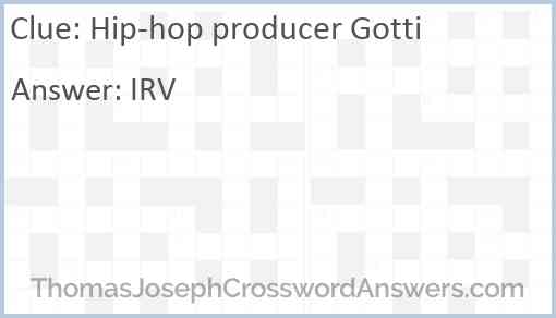 Hip-hop producer Gotti Answer
