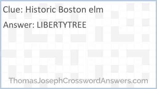 Historic Boston elm Answer