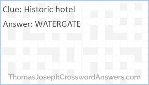 Historic hotel Answer