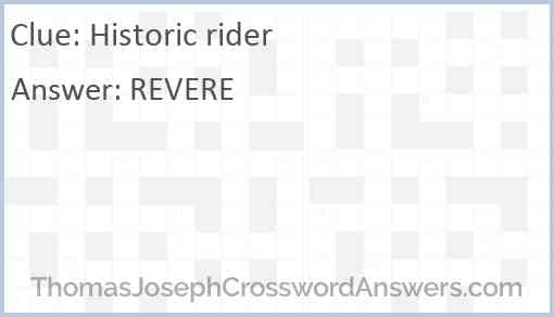 Historic rider Answer