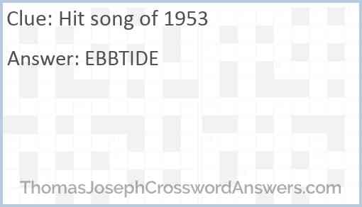 Hit song of 1953 Answer