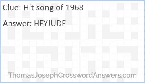 Hit song of 1968 Answer