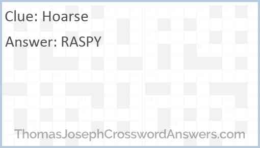 Hoarse Answer