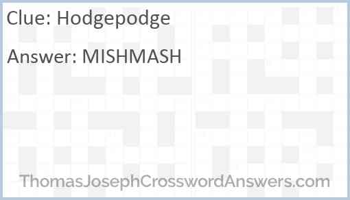 Hodgepodge Answer