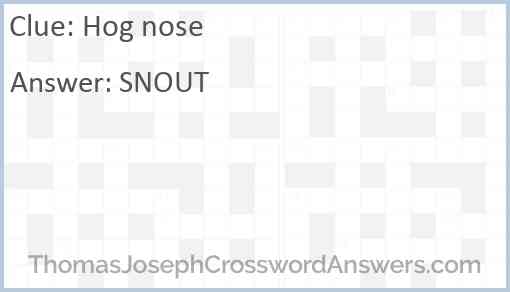 Hog nose Answer