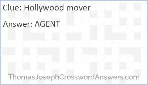 Hollywood mover Answer