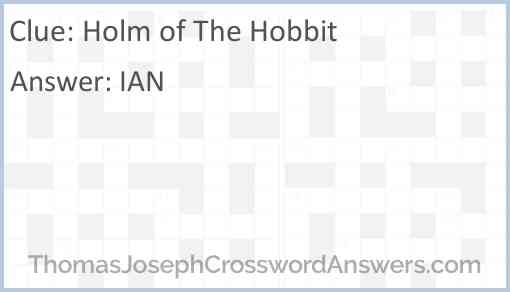 Holm of “The Hobbit” Answer