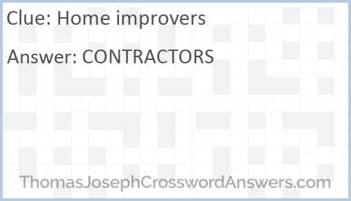 Home improvers Answer