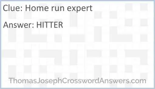 Home run expert Answer