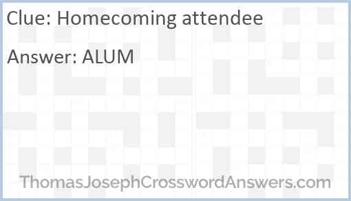 Homecoming attendee Answer