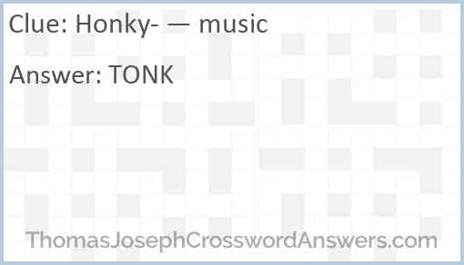 Honky- — music Answer