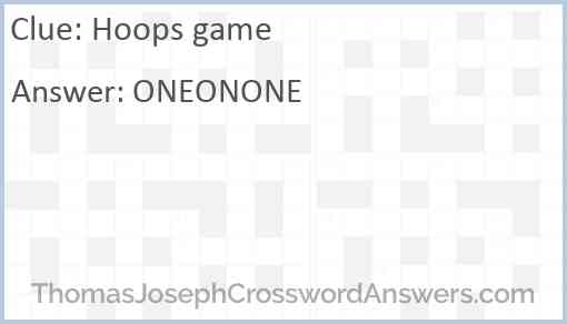 Hoops game Answer