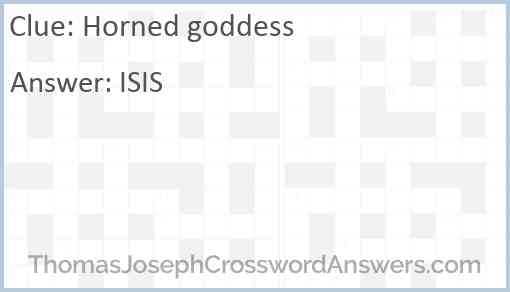 Horned goddess Answer