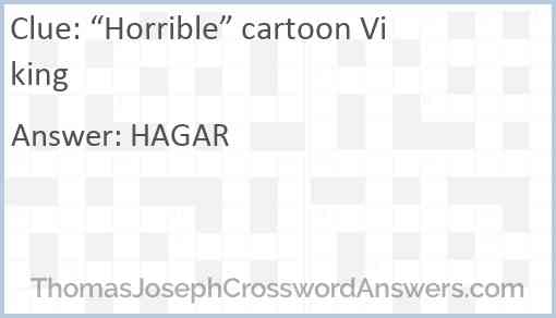 “Horrible” cartoon Viking Answer