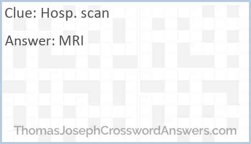 Hosp. scan Answer