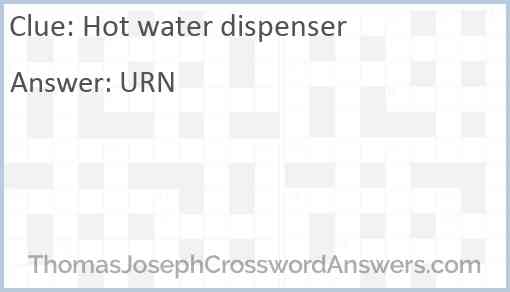 Hot water dispenser Answer