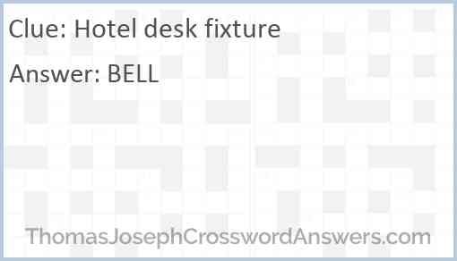 Hotel desk fixture Answer