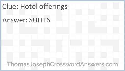 Hotel offerings Answer