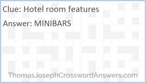 Hotel room features Answer