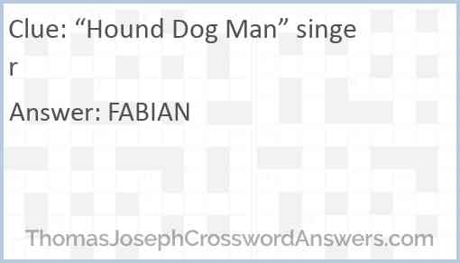 “Hound Dog Man” singer Answer