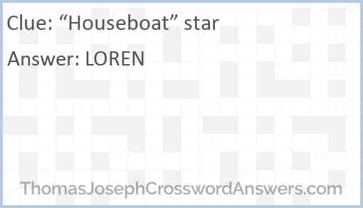 “Houseboat” star Answer