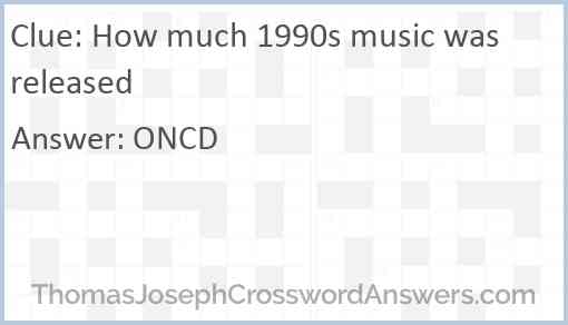 How much 1990s music was released Answer