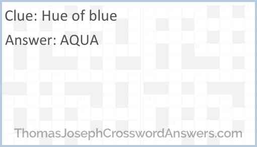 Hue of blue Answer