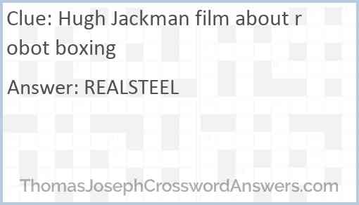 Hugh Jackman film about robot boxing Answer