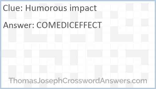 Humorous impact Answer