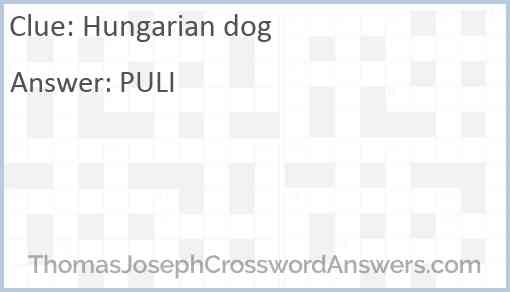 Hungarian dog Answer