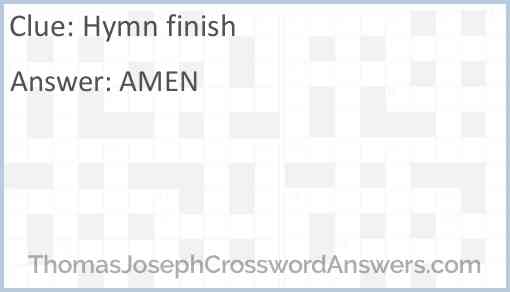 Hymn finish Answer