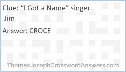 “I Got a Name” singer Jim Answer