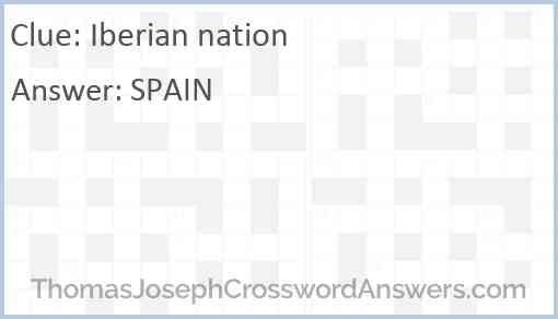 Iberian nation Answer