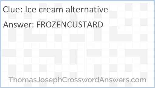 Ice cream alternative Answer