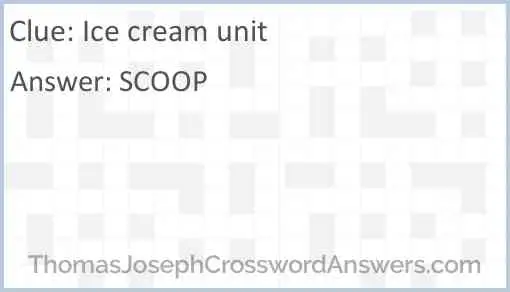 Ice cream unit Answer