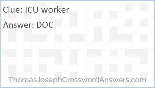 ICU worker Answer