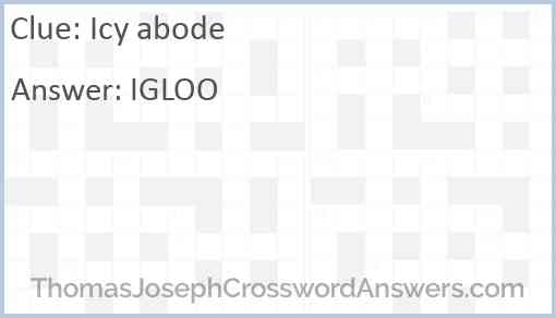 Icy abode Answer