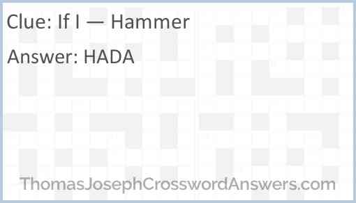 If I — Hammer Answer