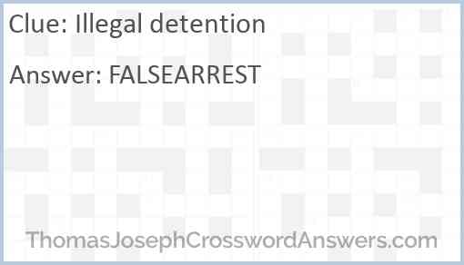 Illegal detention Answer