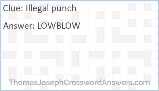 Illegal punch Answer