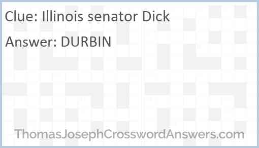 Illinois senator Dick Answer
