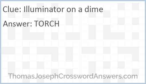 Illuminator on a dime Answer