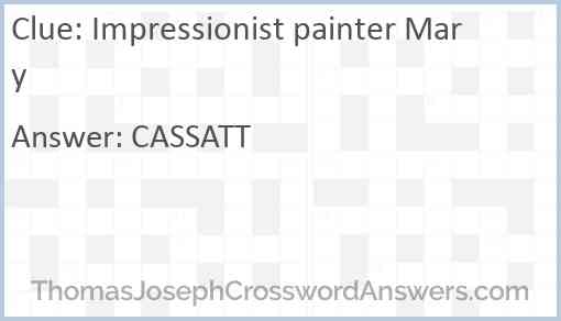 Impressionist painter Mary Answer