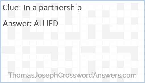 In a partnership Answer
