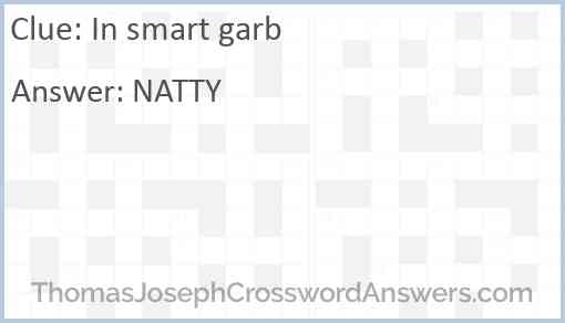 In smart garb Answer