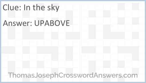 In the sky Answer